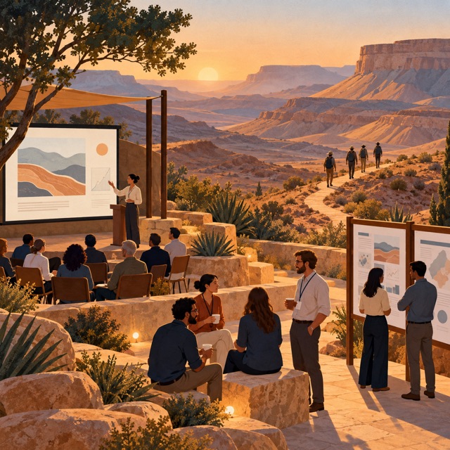 Talks, posters, a desert hike, and community time